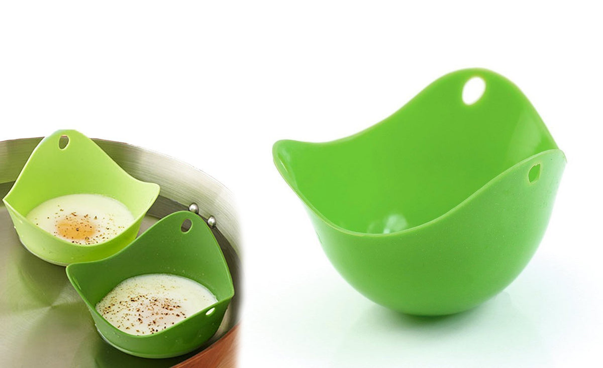 Set de 2 pocheuses à œufs en silicone 8 cm pour cuisson saine sans huile