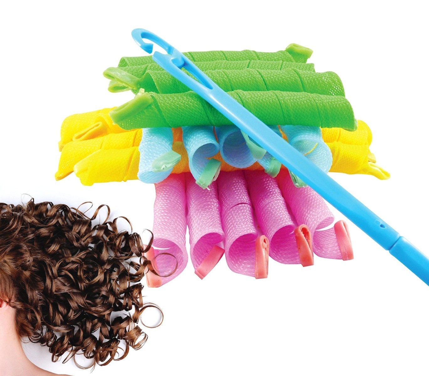 Set de bigoudis pour obtenir des boucles et ondes magiques sans chaleur