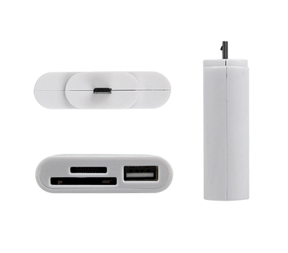 Kit connecteur 5 en 1 lecteur cartes mémoire USB micro USB LIGHTNING Smartphone