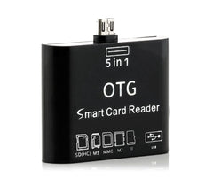 Kit connecteur 5 en 1 lecteur cartes mémoire USB micro USB LIGHTNING Smartphone