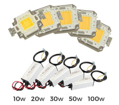 Kit de plaques led et driver dimmable led lumière chaude de 10-20-30-50-100 watt