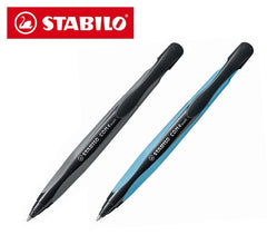 Lot de 10 stylos à bille rétractable STABILO modèle COM4ball en bleu ou noir 