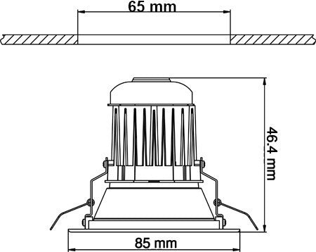 Ampoule LED spot encastrable rond ressort 3W 5W 7W 9W 12W 15W 18W lumière froide