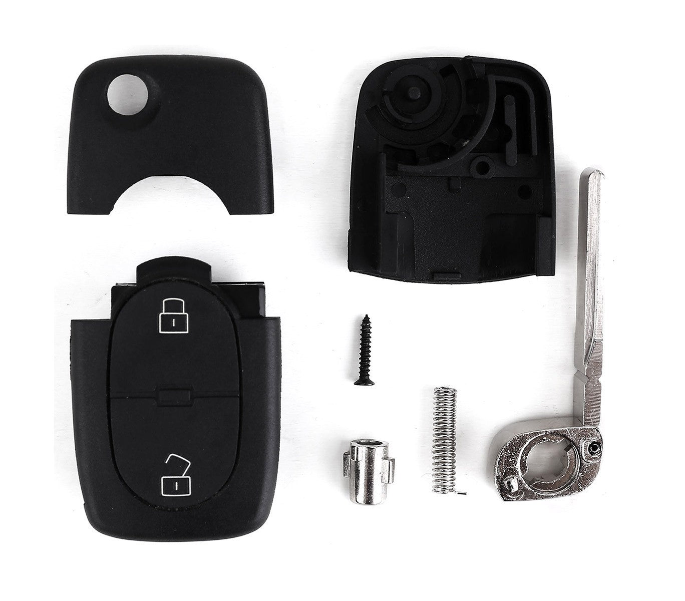 Coque de clé de verrouillage télécommande 2 boutons à distance pour Volkswagen