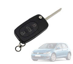 Coque de clé verrouillage télécommande 3 boutons à distance pour VOLKSWAGEN GOLF