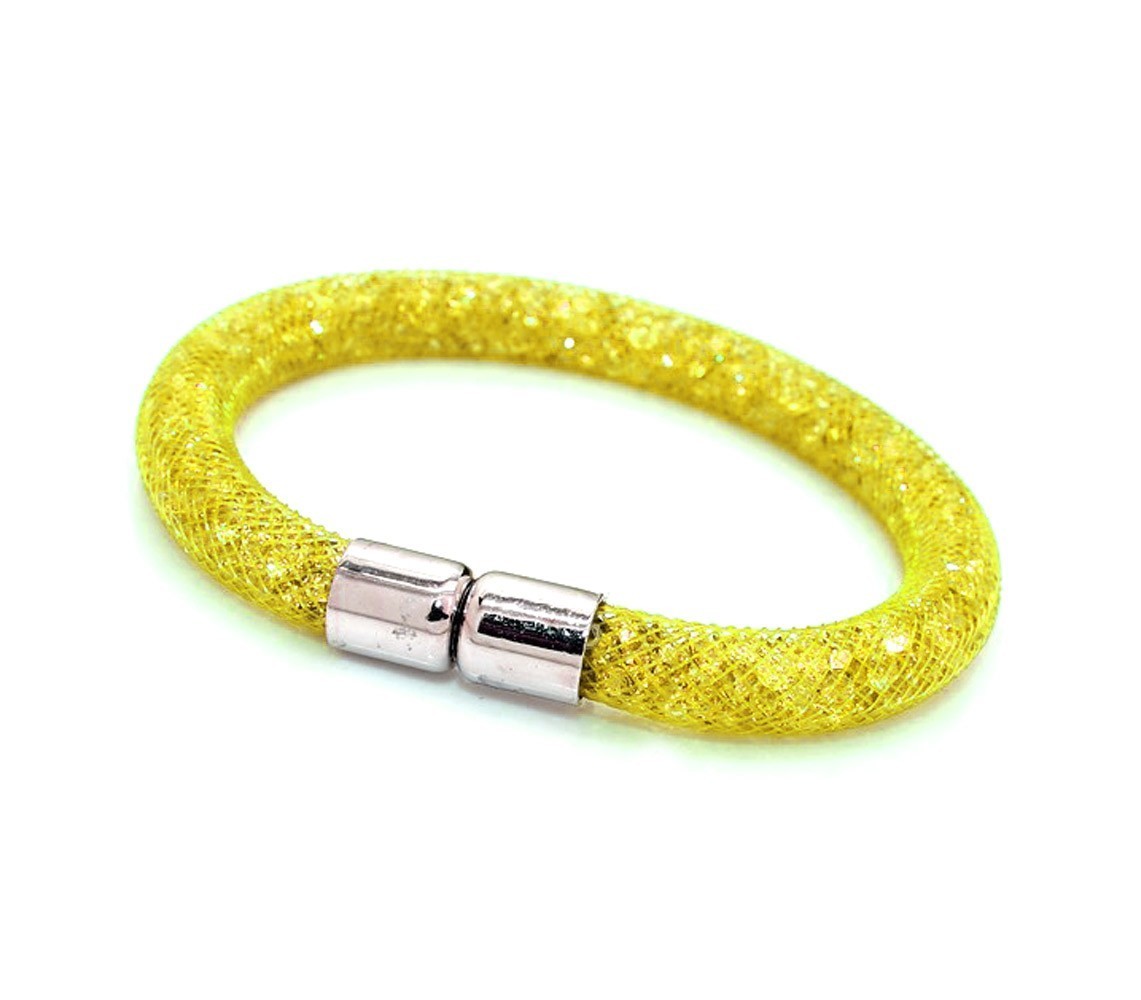 Bracelet avec strass en filet 20 cm Crystal Falls effet 3D fermeture magnétique
