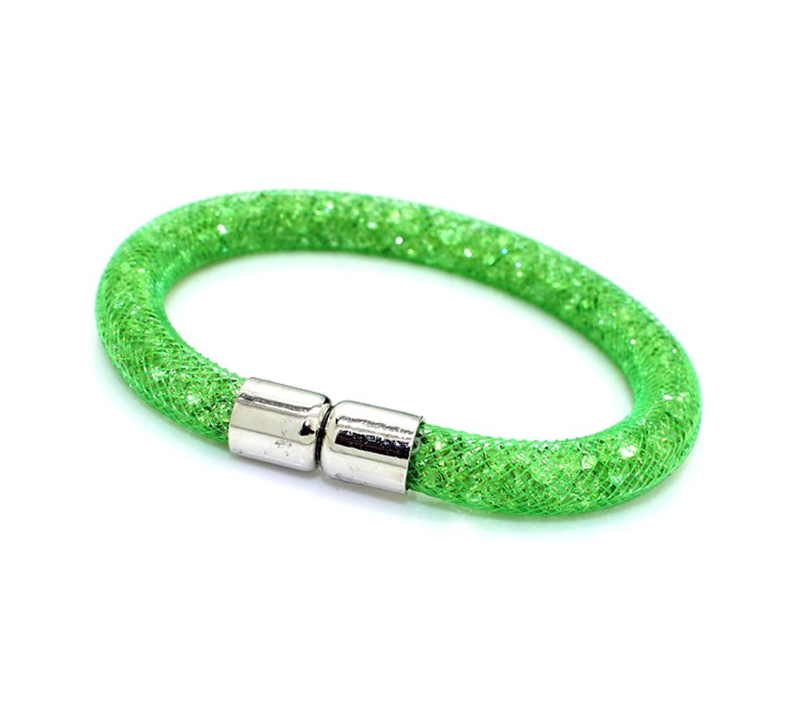 Bracelet avec strass en filet 20 cm Crystal Falls effet 3D fermeture magnétique