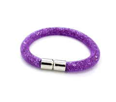 Bracelet avec strass en filet 20 cm Crystal Falls effet 3D fermeture magnétique