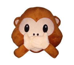 621048  Coussin 3 en 1 décoratifs émoticône les trois singes de la sagesse 30cmø