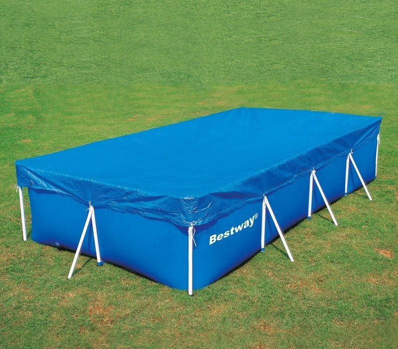 58107 Bâche de protection piscine rectangle 410 x 226 cm Bestway en polyéthylène