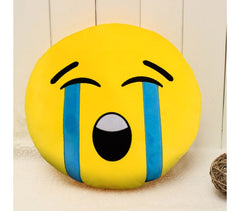 557317A Coussin décoratif émoticône motif tête qui pleure 34 cm ø