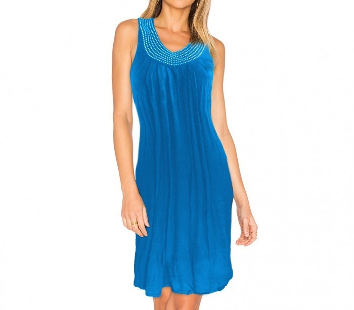 Robe femme modèle LEA avec strass au col taille unique by MWS AHEAD 