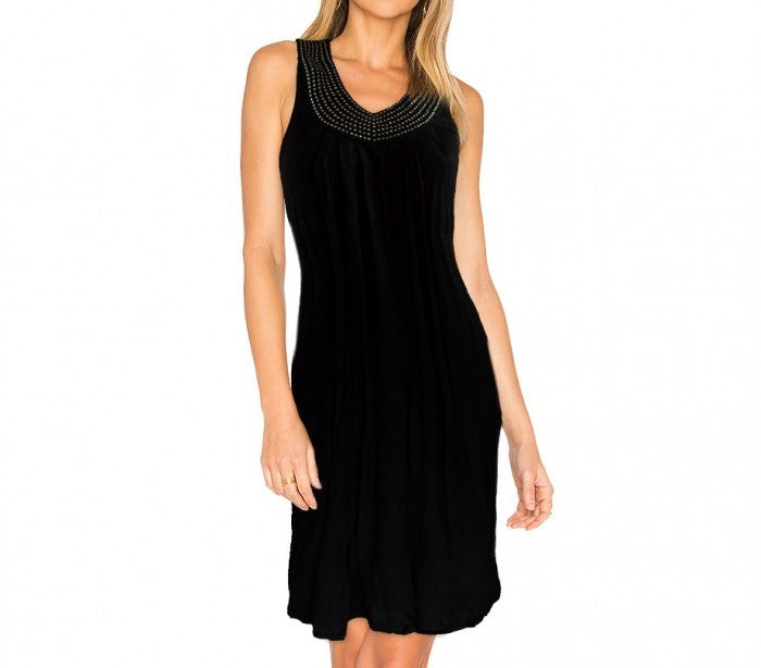 Robe femme modèle LEA avec strass au col taille unique by MWS AHEAD 