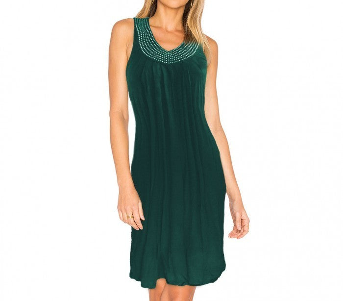 Robe femme modèle LEA avec strass au col taille unique by MWS AHEAD 