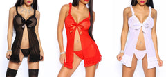 Nuisette transparente mod string ANTEA avec des sangles réglables