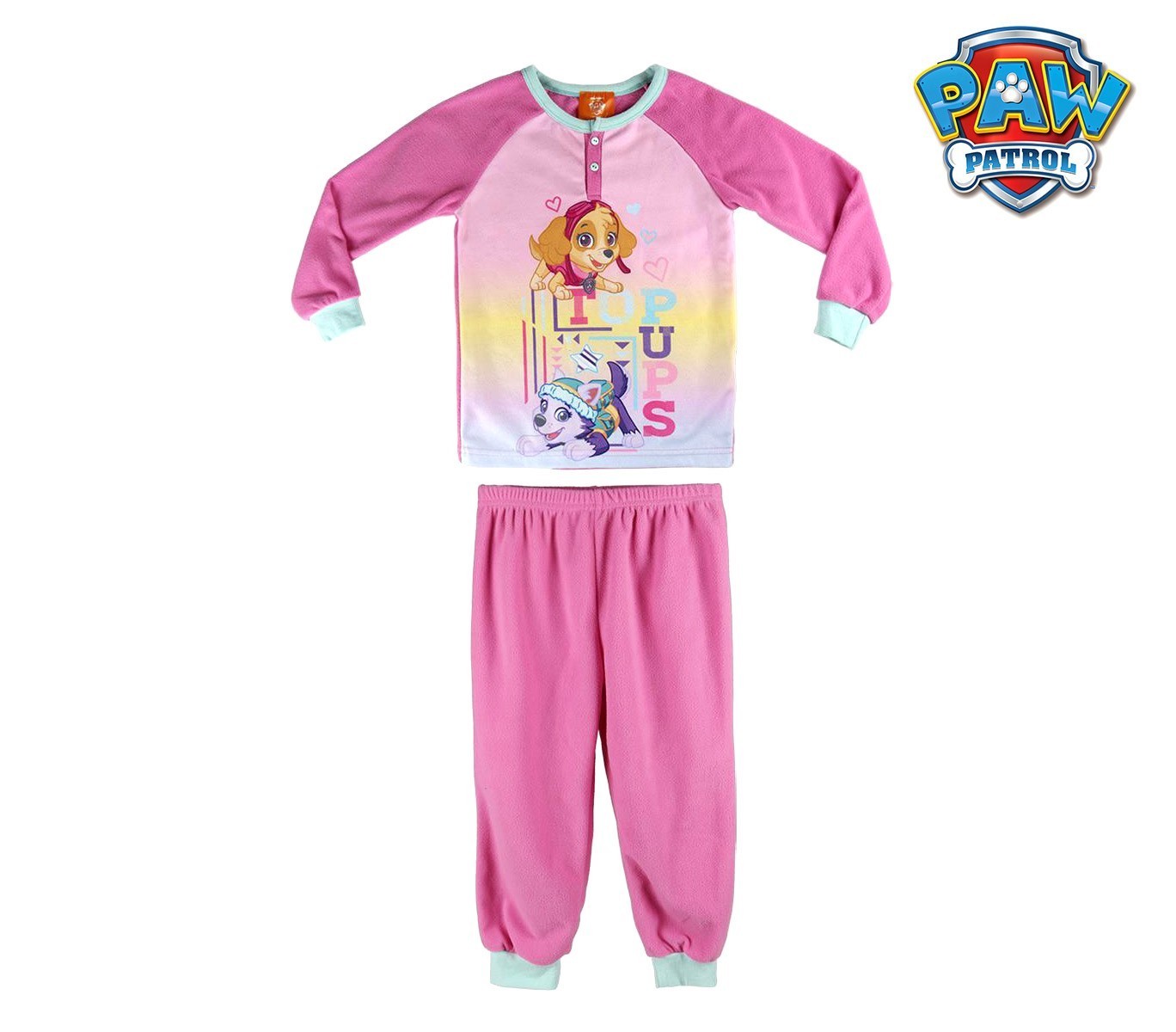 22-2309 Pyjama enfant imprimé Paw Patrol Skye en polaire chaude de 3 à 6 ans