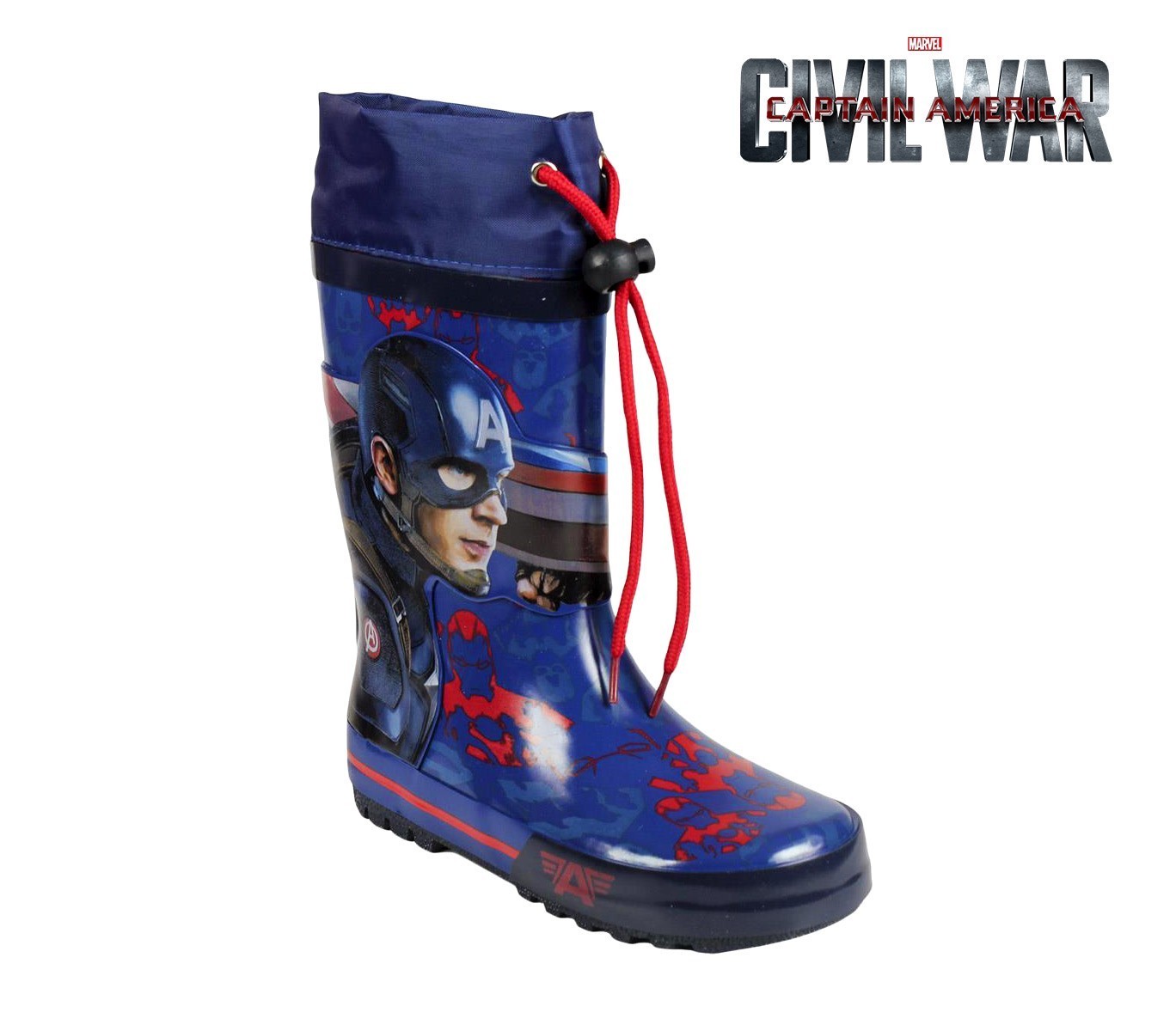 2300002078 Bottes de pluie galoches pour enfant Captain America tailles 28 à 33