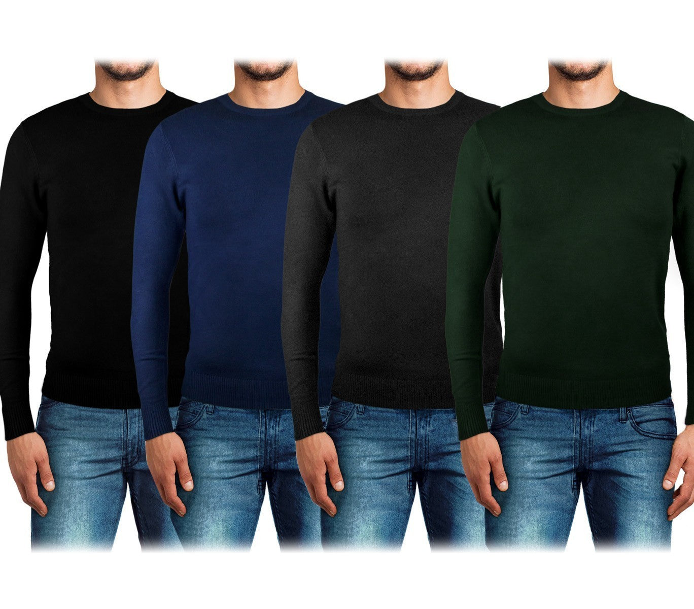 A3 Pull ras de cou pour homme TROPICAL GRADEN modèle MIDWEST slim fit 4 couleurs