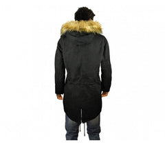D-201 Parka à capuche Z-DESIGN pour homme mod. WINTER COOL avec fausse fourrure