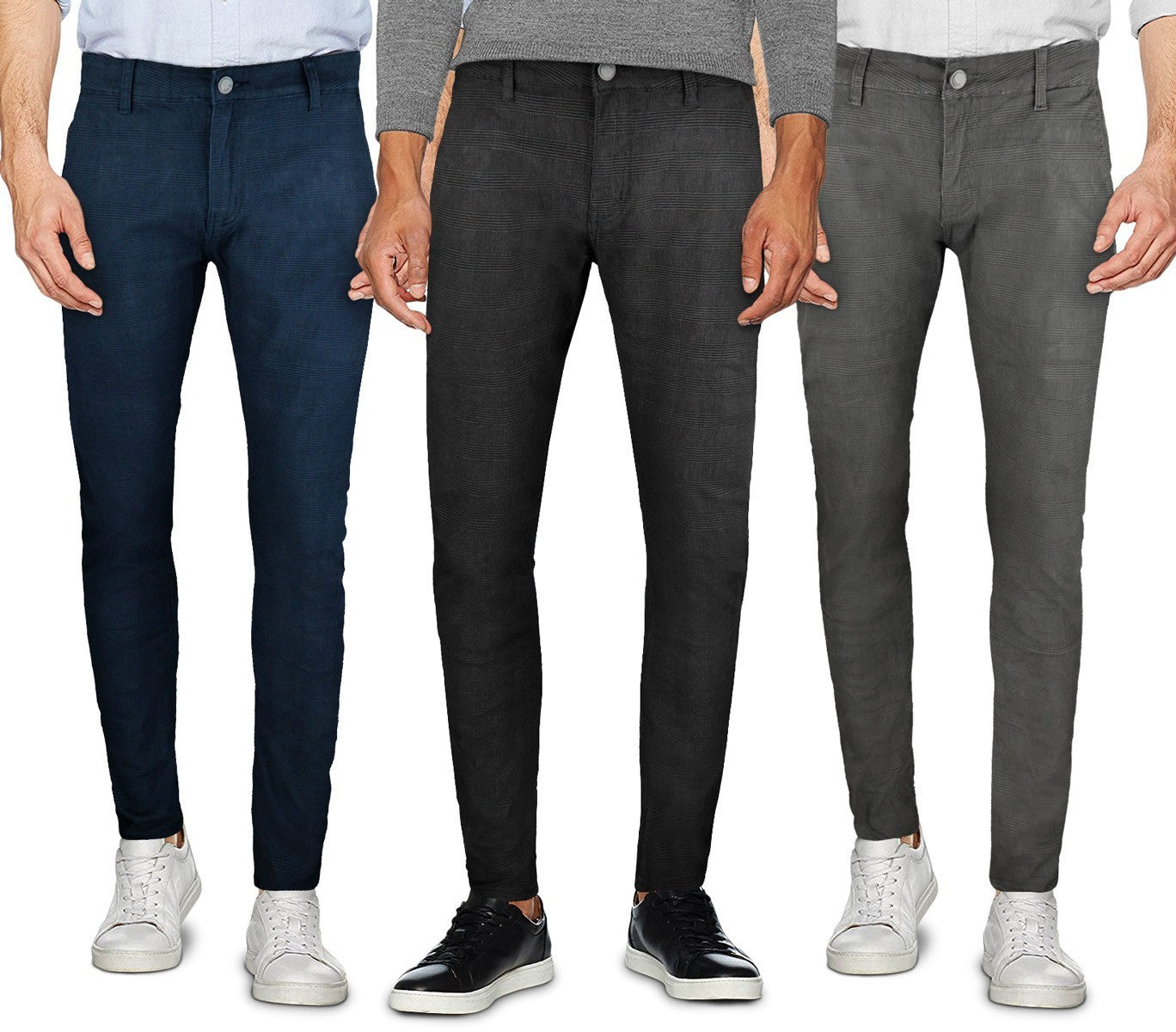 D1126 Pantalon chino slim pour homme 3-D JEANS modèle Ross taille du 44 au 54
