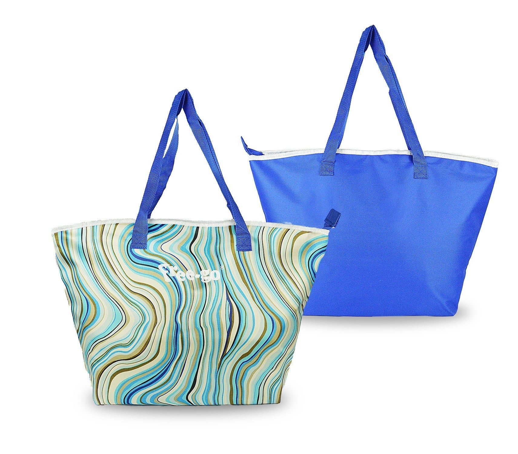 375839 Sac isotherme FREE-GO fantaisie ondes multicolore à double poignée
