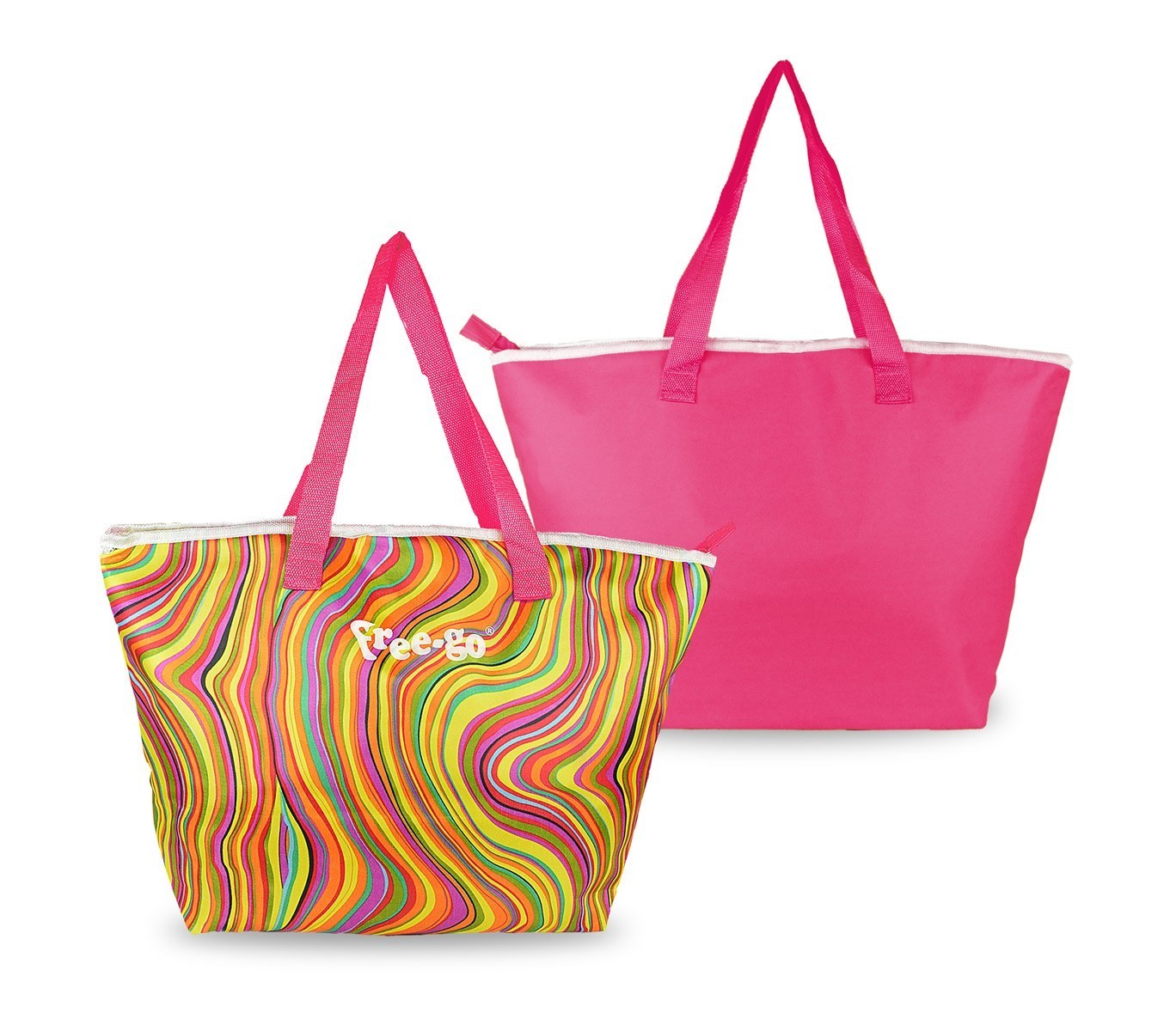 375839 Sac isotherme FREE-GO fantaisie ondes multicolore à double poignée