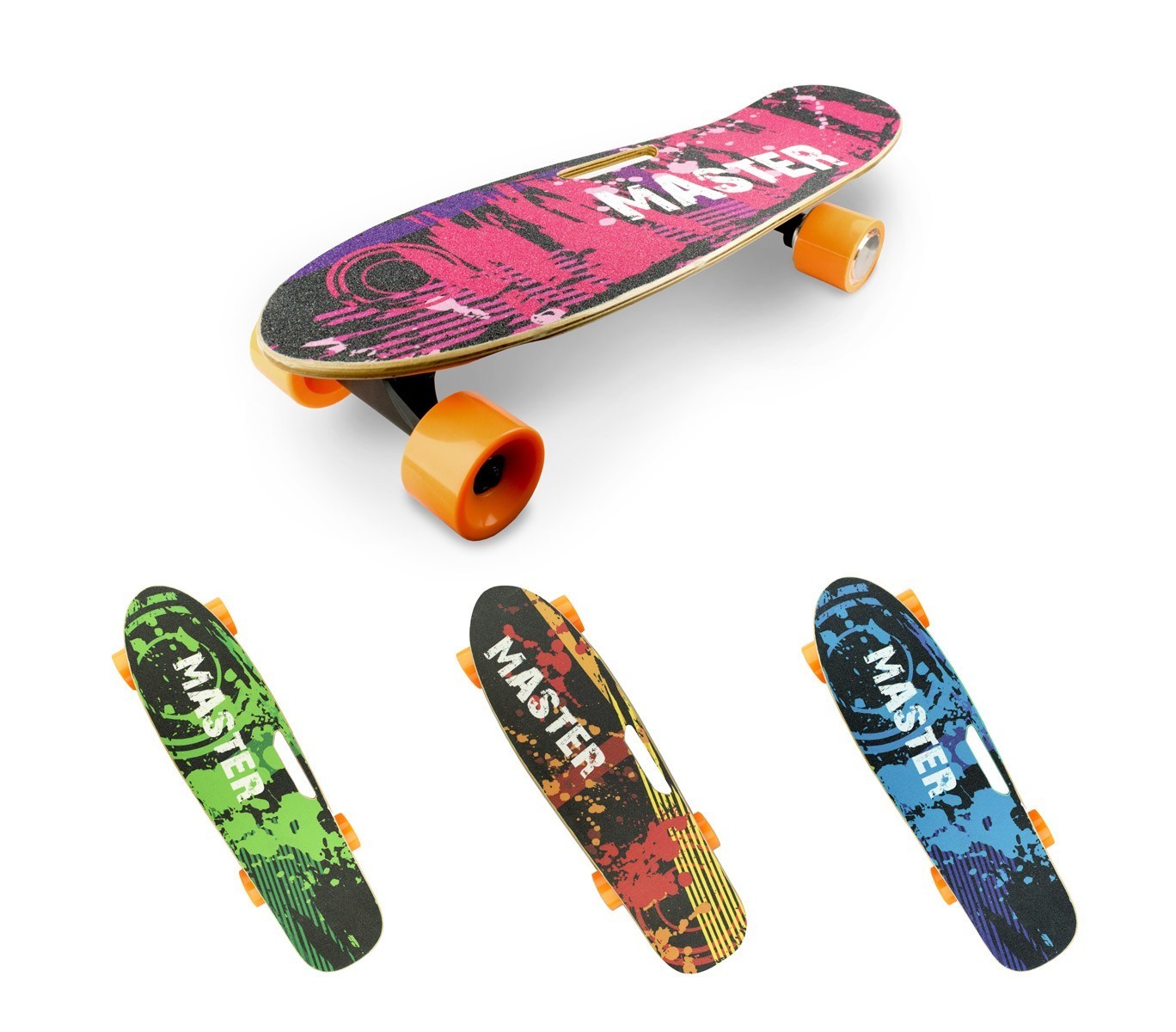 527354 Skateboard électrique 70 cm MASTER avec télécommande sans fil 15 km/h