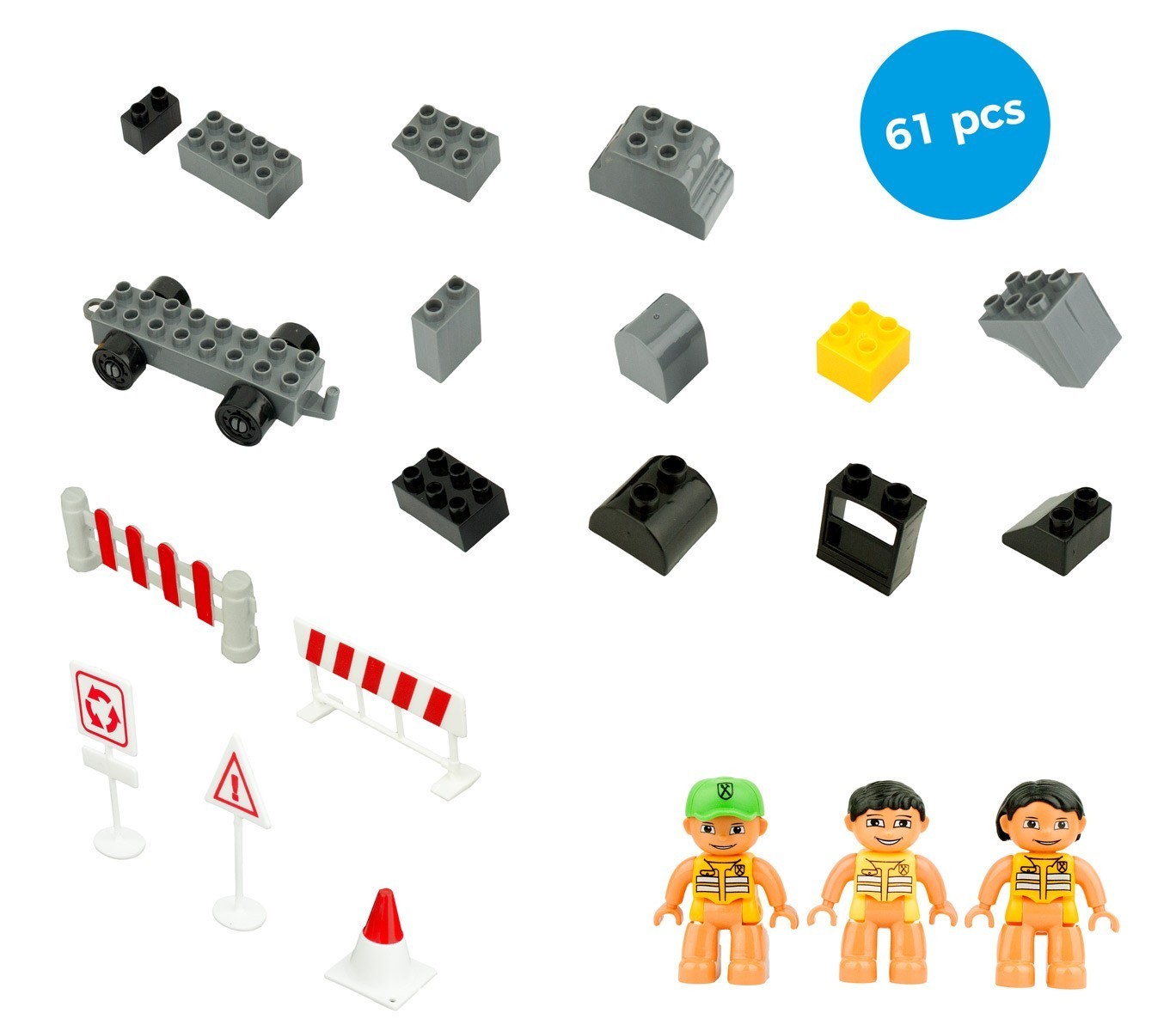 339541 Playset de briques de construction ALLEGRO CANTIERE 61 éléments CIGIOKI