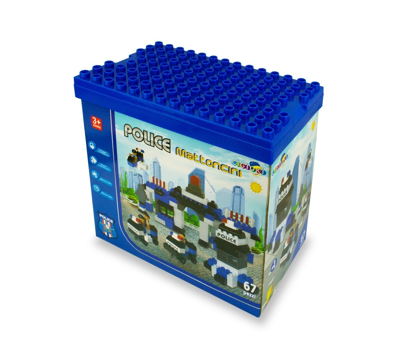 339527 Playset de briques de construction POLICE STATION 67 éléments CIGIOKI