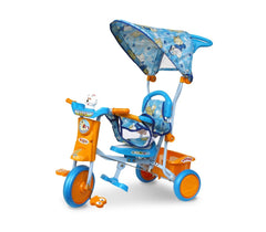TS43 Tricycle poussette à pédales SCHIANO avec capot et siège anti-chute 