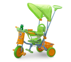 TS43 Tricycle poussette à pédales SCHIANO avec capot et siège anti-chute 