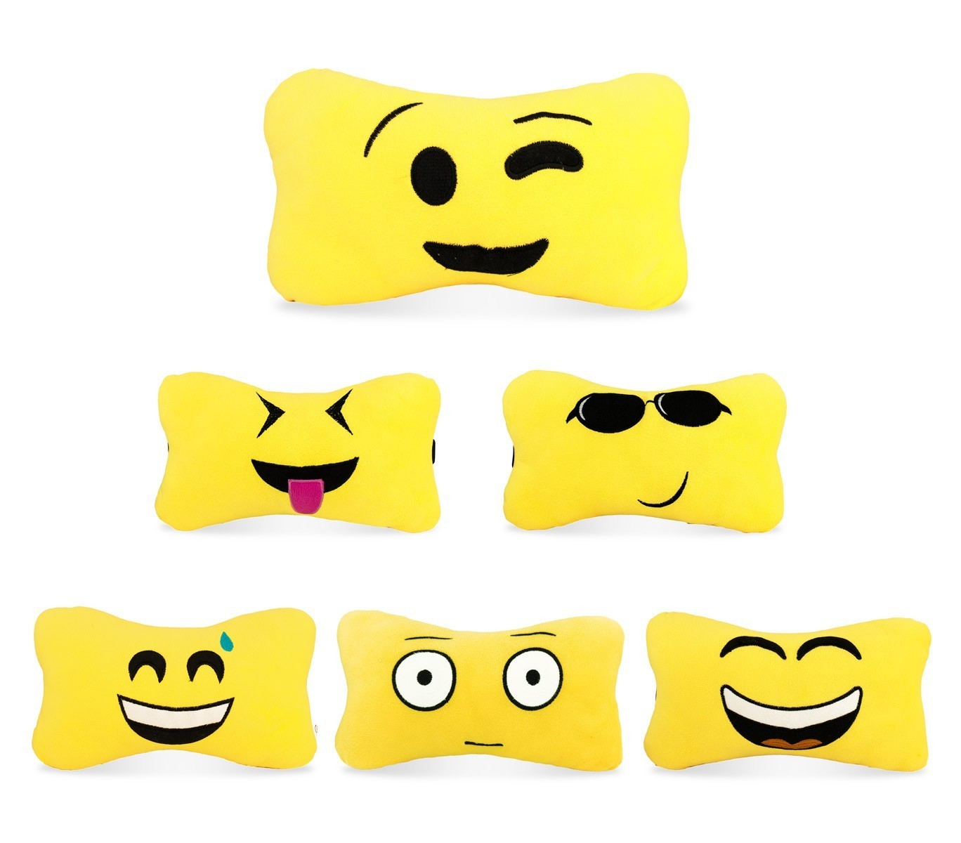 4594 Coussin appuie-tête émoticône pour voiture FREETIME idée cadeau 