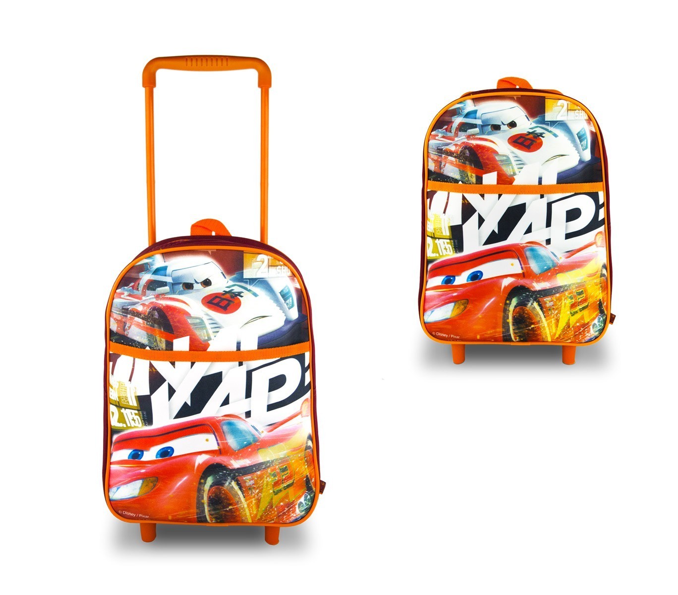 CR16106 Mini sac à dos à roulettes CARS poche frontale 34 x 22 x 13 cm