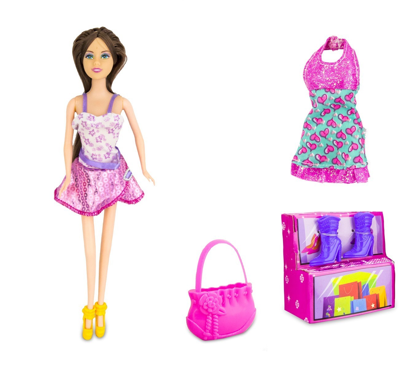 305737 Poupée fashion doll Patty adore la mode avec accessoires