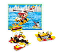 121436 Playset de briques de construction GUARDIA COSTIERA CIGIOKI 107 éléments