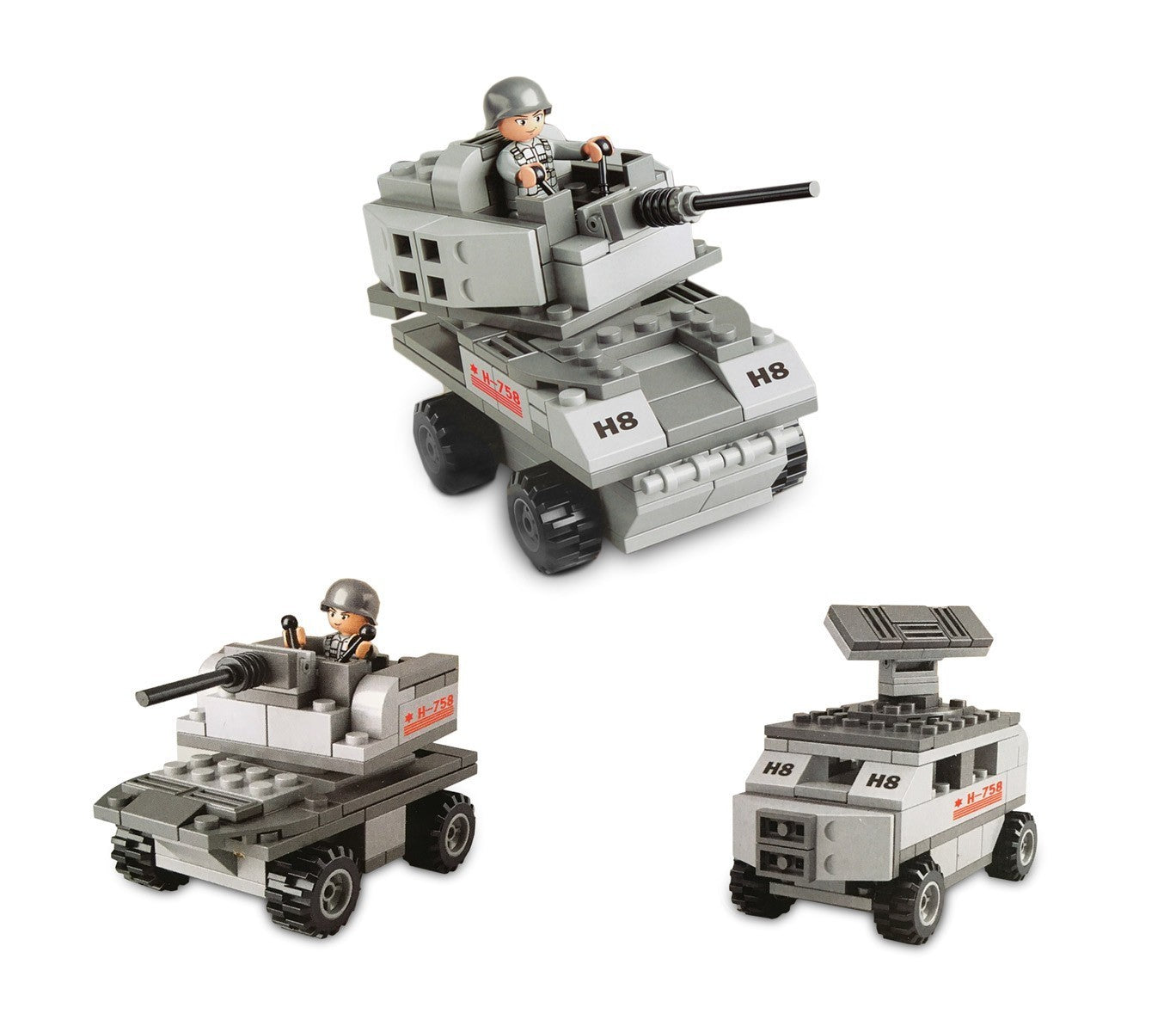 340660 Playset de briques de construction Carro armato 3 EN 1 CIGIOKI 110 pcs