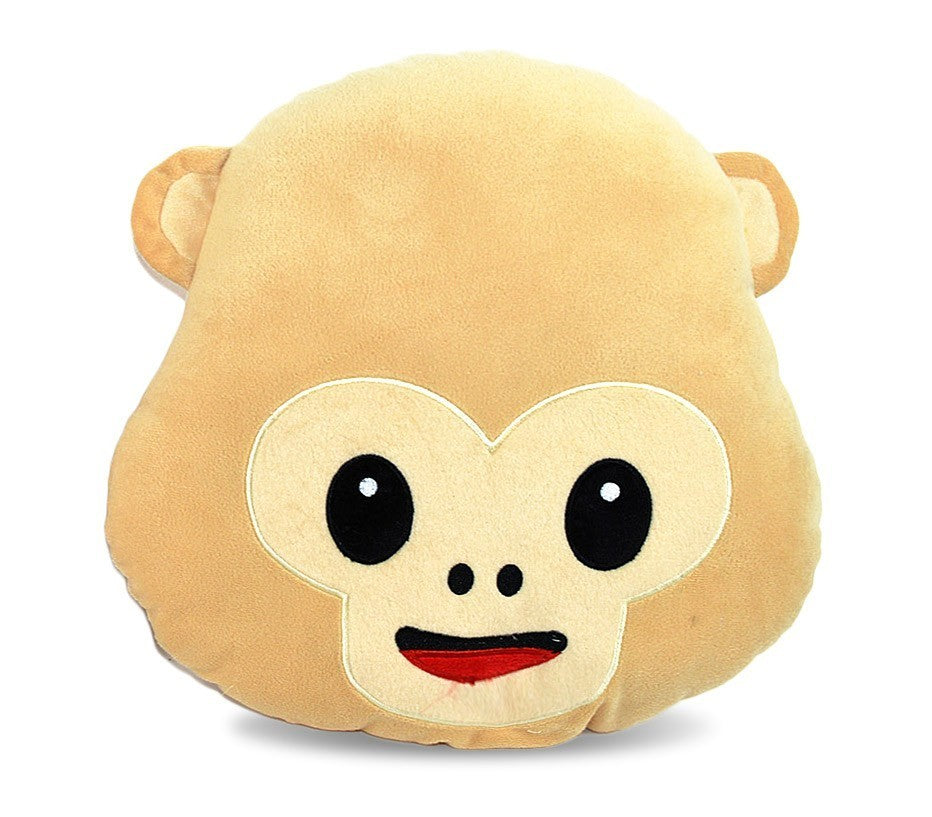347621 Coussins décoratifs émoticône les trois singes de la sagesse 36 cm
