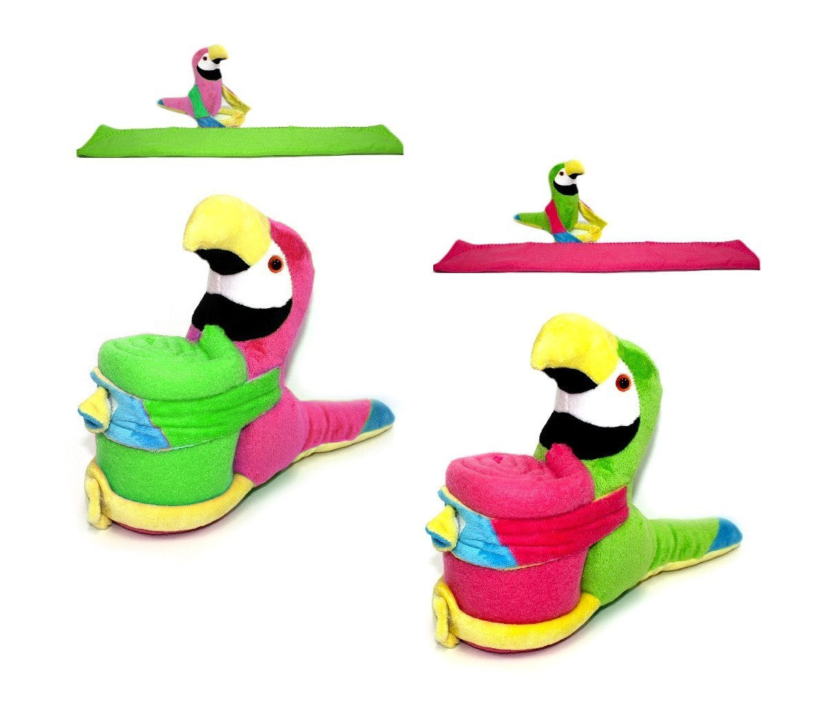 184592 Set de Perroquet en peluche et couverture polaire dollyssimi 100 x 75 cm
