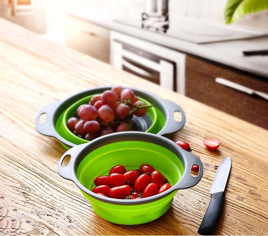 4356 Passoire en silicone pliable pour pâtes et légumes ø 24,5 cm