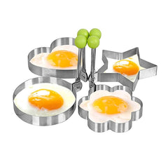 4357 Moule à œufs au plat pour poêle en acier inox 9 x 9 x 1,4 cm