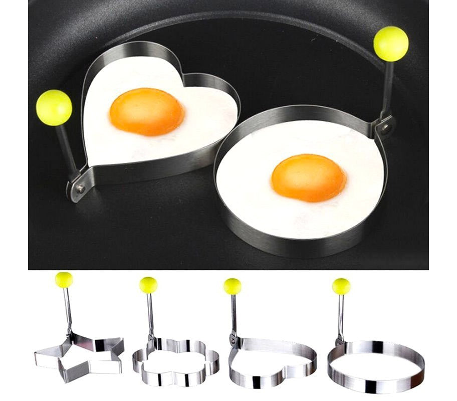 4357 Moule à œufs au plat pour poêle en acier inox 9 x 9 x 1,4 cm