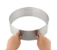 4361 Moule guide de coupe extensible pour gâteaux inox 7 fentes ø de 16 à 20 cm