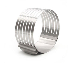 4361 Moule guide de coupe extensible pour gâteaux inox 7 fentes ø de 16 à 20 cm