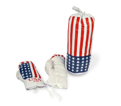 824005 Set de boxe pour enfants AMERICA FIGHT pour l'entraînement sac et gants