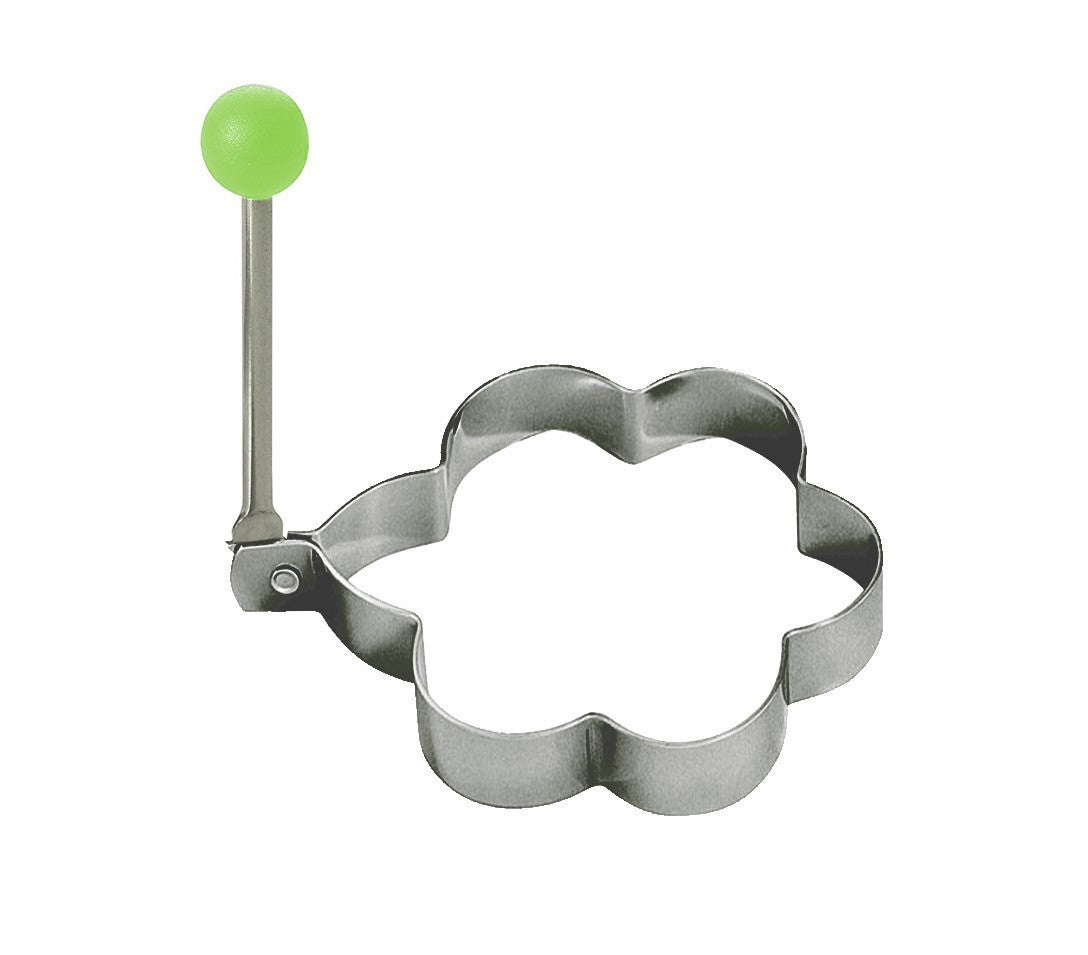 4706 Set de 4 moules à œufs au plat pour poêle en acier inox 9 x 9 x 1,4 cm