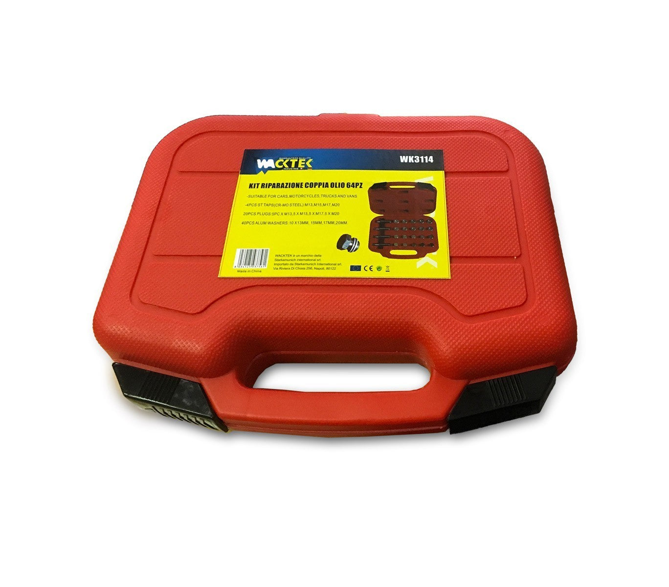 WK-3114 Kit de réparation de filetage de carter d'huile 64 pièces WACKTEK