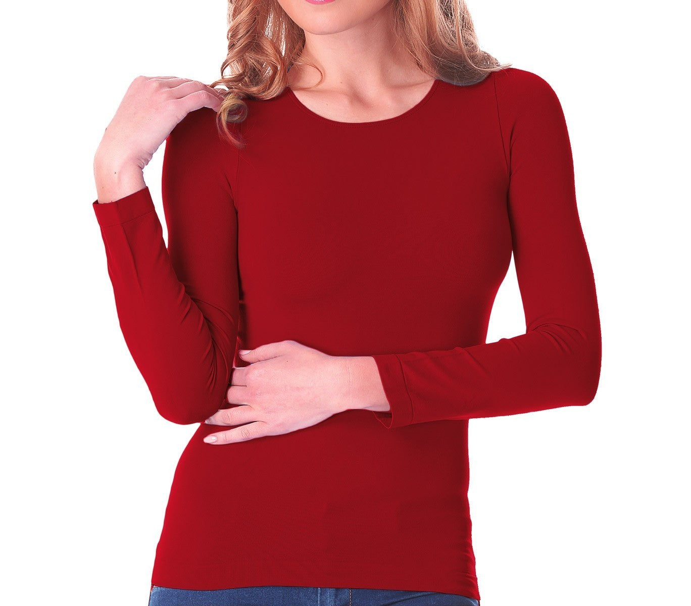 VKA20 Pack de 5 sous-pulls Suami manches longues col rond femme effet thermique
