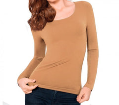VKA20 Sous-pull Lisa manches longues col rond femme slim fit effet thermique