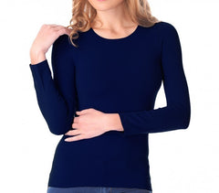 VKA20 Sous-pull Lisa manches longues col rond femme slim fit effet thermique