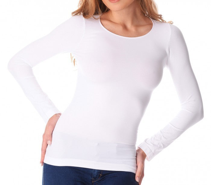 VKA20 Sous-pull Lisa manches longues col rond femme slim fit effet thermique